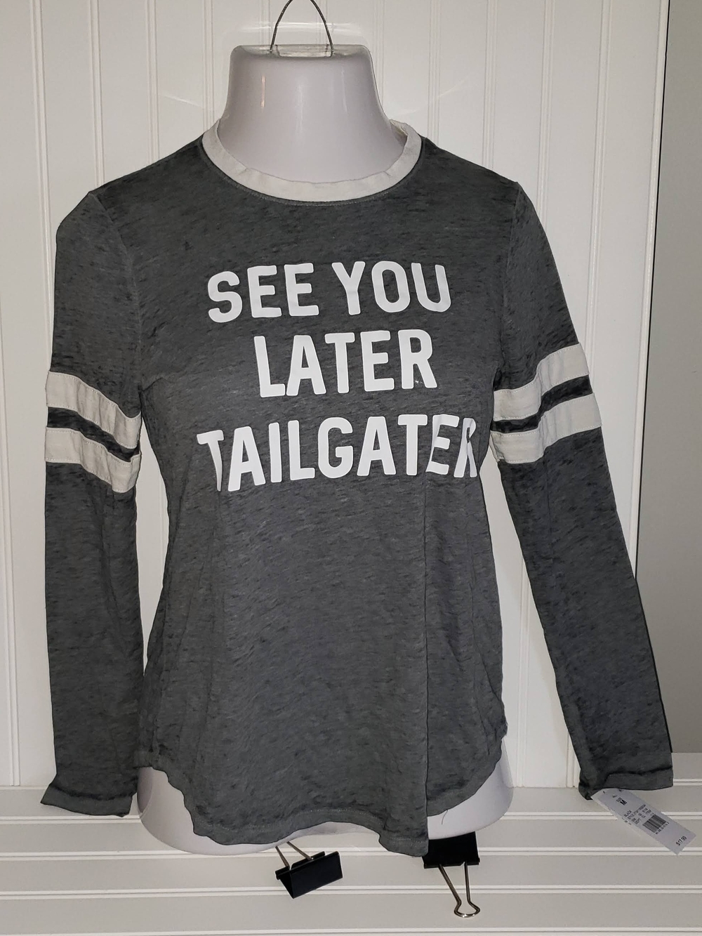 Gray 'See You Later Tailgater' Long Sleeve Tee MEDIUM
